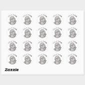 Sticker Rond Pinkoro Jizo (Feuille)