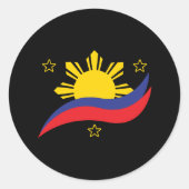 Sticker Rond Pinoy Flag (Devant)