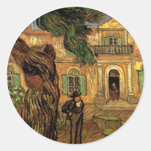 Sticker Rond Pins à Saint-Paul par Vincent van Gogh (Devant)