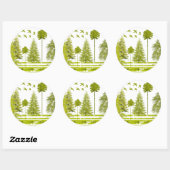 Sticker Rond Pins avec Personnaliser de lune Changement de coul (Feuille)