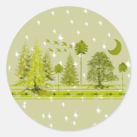 Sticker Rond Pins avec Personnaliser de lune Changement de coul (Devant)