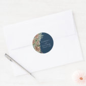 Sticker Rond Pins Bleu Marine (Enveloppe)
