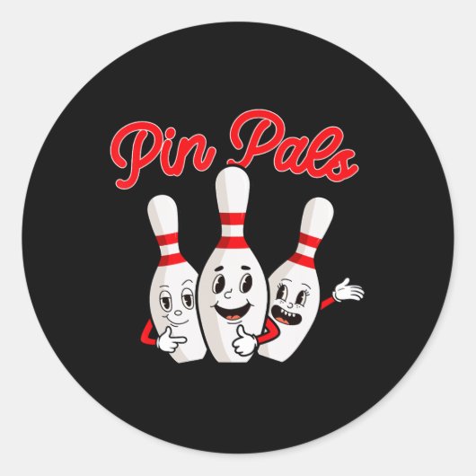 Sticker Rond Pins - Bowling Bowling (Devant)