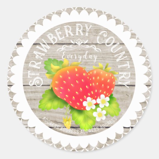Sticker Rond Pins de fraise Pin gris (Devant)