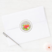 Sticker Rond Pins de fraise Pin gris (Enveloppe)
