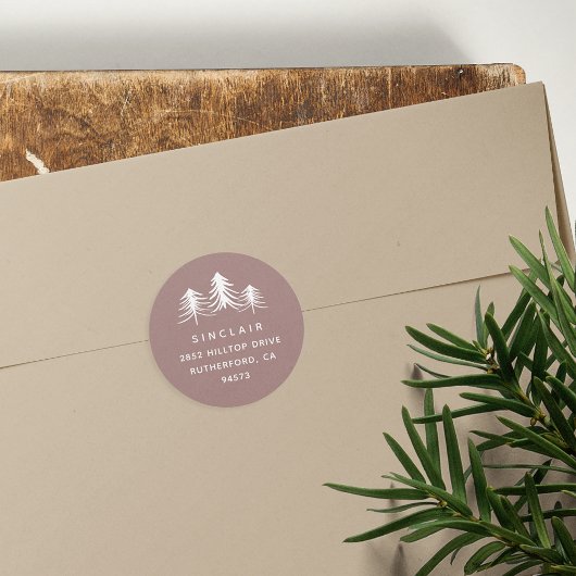 Sticker Rond Pins esquissés | Adresse de retour de vacances