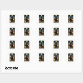 Sticker Rond Pinscher Dobermann (Feuille)