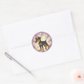Sticker Rond Pinscher miniature d'anniversaire/Manchester (Enveloppe)