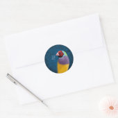 Sticker Rond Pinson de Gouldian (Enveloppe)