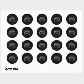 Sticker Rond Pion Pour Joueur de Jeux Graphisme Design 2 (Feuille)