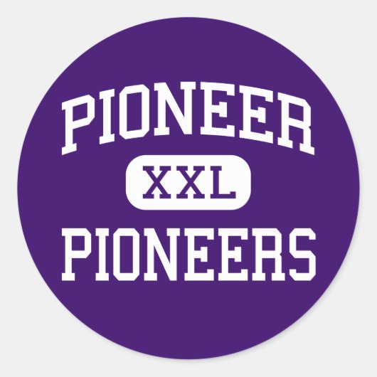 Sticker Rond Pioneer - Pioneers - High - Ann Arbor Michigan (Devant)