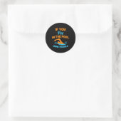Sticker Rond Pipe De Bain Dans La Piscine (Sac)