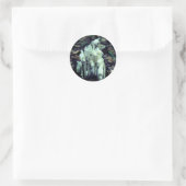 Sticker Rond Pipe indienne Fleur sauvage Champignons Nature (Sac)