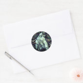 Sticker Rond Pipe indienne Fleur sauvage Champignons Nature (Enveloppe)