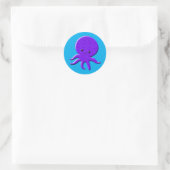 Sticker Rond Pipe mignonne pourpre (Sac)
