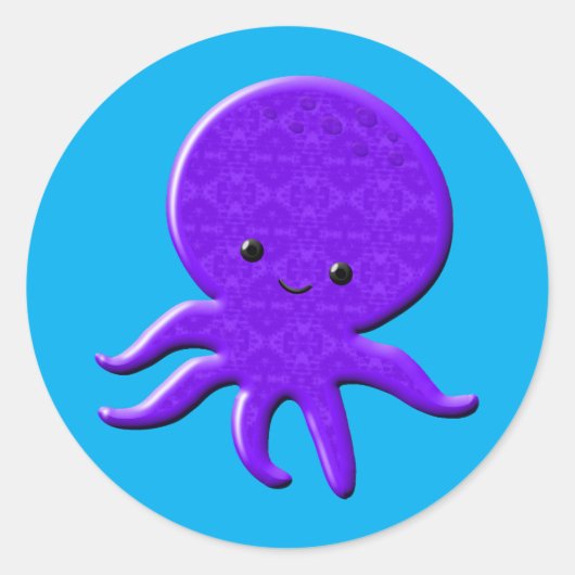 Sticker Rond Pipe mignonne pourpre (Devant)
