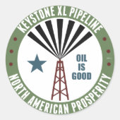 Sticker Rond Pipeline Keystone XL (Devant)