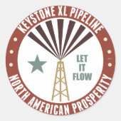 Sticker Rond Pipeline Keystone XL (Devant)