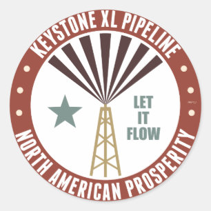 Sticker Rond Pipeline Keystone XL