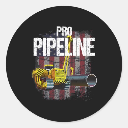 Sticker Rond Pipeline Welts Usa Drapeau Côté Boom Pipe Trump Gi (Devant)