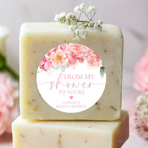 Sticker Rond Piper Peony Floral De Ma Douche À Vos Favoris