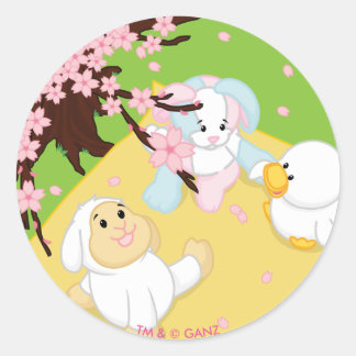 Sticker Rond Pique-nique des fêtes du printemps