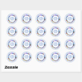 Sticker Rond Pique-nique Gingham Moderne Mignon COMMANDE PERSON (Feuille)