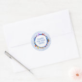 Sticker Rond Pique-nique Gingham Moderne Mignon COMMANDE PERSON (Enveloppe)