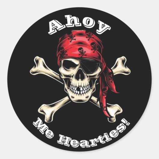 Sticker Rond pirate (Devant)