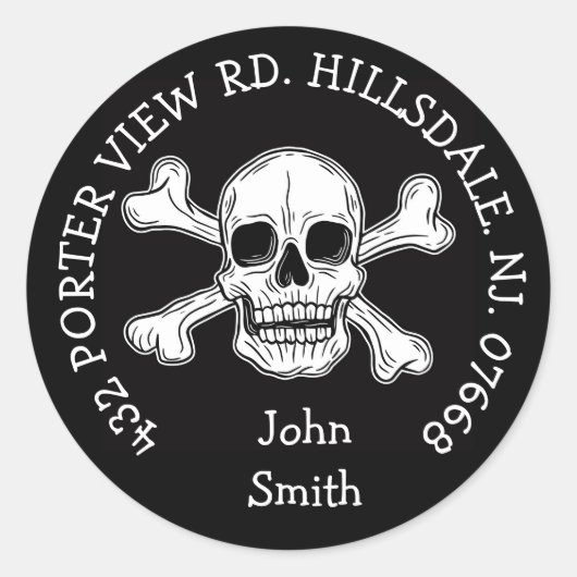 Sticker Rond pirate (Devant)