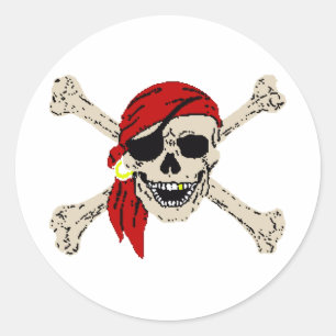 Sticker Rond Pirate