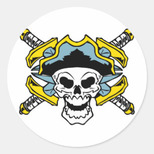 Sticker Rond Pirate