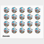 Sticker Rond Pirate 1er Anniversaire T-shirts et cadeaux (Feuille)
