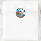 Sticker Rond Pirate 1er Anniversaire T-shirts et cadeaux (Sac)