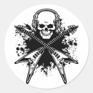 Sticker Rond Pirate 3 de musique