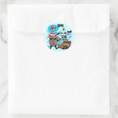 Sticker Rond Pirate 5e Anniversaire Tshirts et cadeaux (Sac)