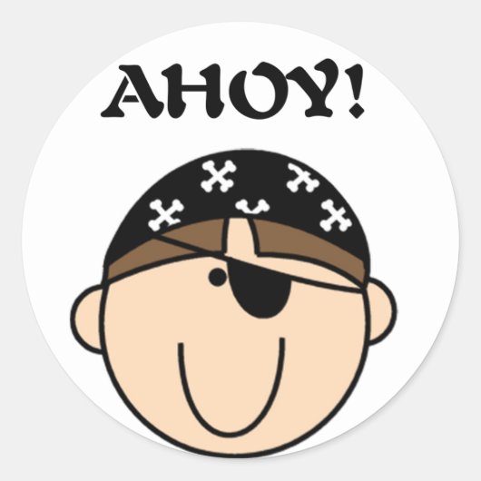 Sticker Rond Pirate Ahoy (Devant)