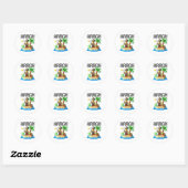 Sticker Rond Pirate Argh Blocs de construction briques Maître B (Feuille)