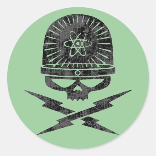 Sticker Rond Pirate atomique (Devant)