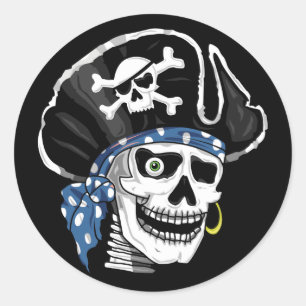 Sticker Rond Pirate aux yeux