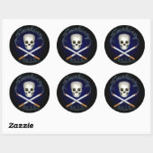 Sticker Rond Pirate Avec Une Cause (Feuille)