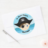 Sticker Rond Pirate Boy (Enveloppe)