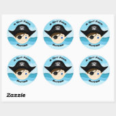 Sticker Rond Pirate Boy (Feuille)