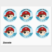 Sticker Rond Pirate Boy (Feuille)