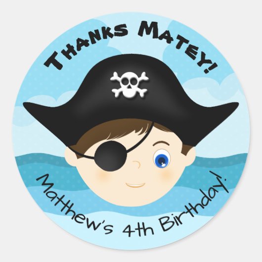 Sticker Rond Pirate Boy (Devant)