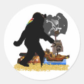 Sticker Rond Pirate Capitaine Sasquatch (Devant)