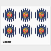 Sticker rond Pirate Classic Boy Party (Feuille)
