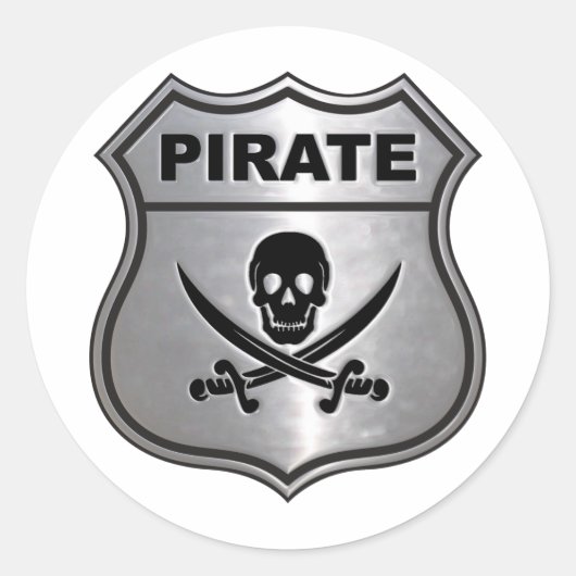 Sticker Rond Pirate Crest (Devant)