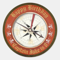 Pirate de boussole d'anniversaire modifiable