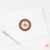 Sticker Rond Pirate de boussole d'anniversaire modifiable (Enveloppe)